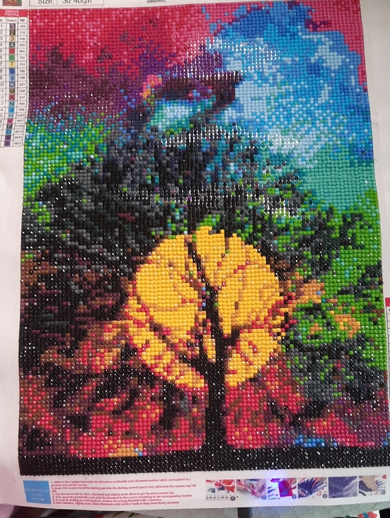 Other - Yellow Tree Mosaic Wall Art with Multicolor Accents